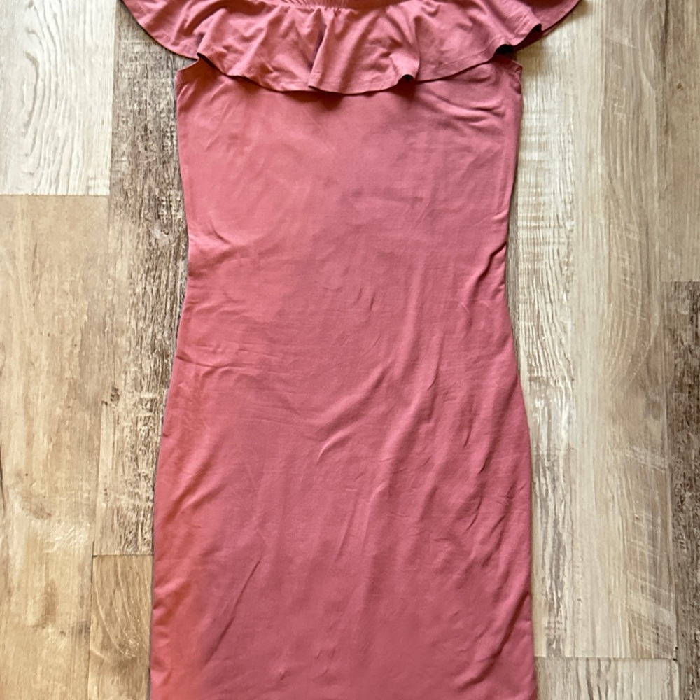 Hot Kiss Ruffled Mauve Mini Dress